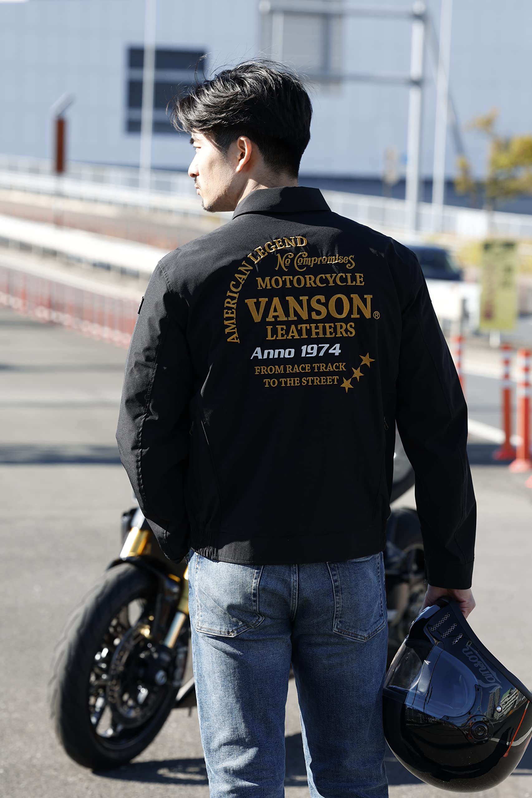★ VANSON SVS2302S BK/IV XL スウィングトップジャケット Amazon.co.jp: [バンソン] アウター スィングトップジャケット